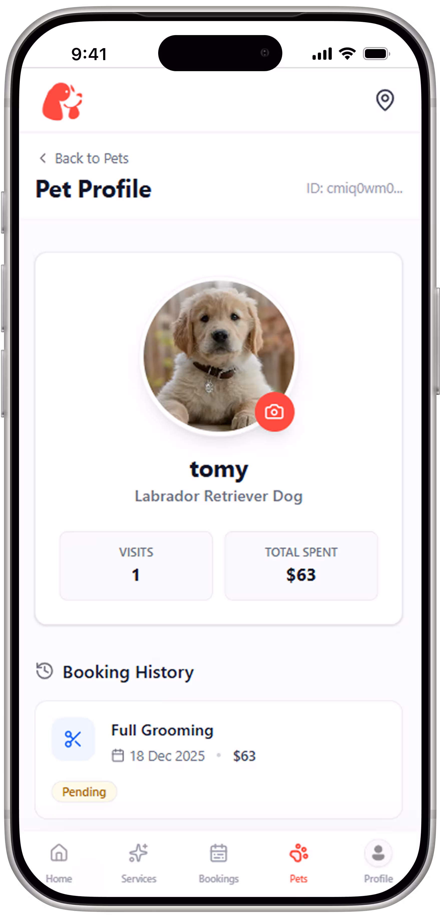 Detailed Pet Health Profiles: An in-depth view of each pet's statistics, including weight tracking, age, and specific care notes, helping service providers deliver safer and more personalized attention.